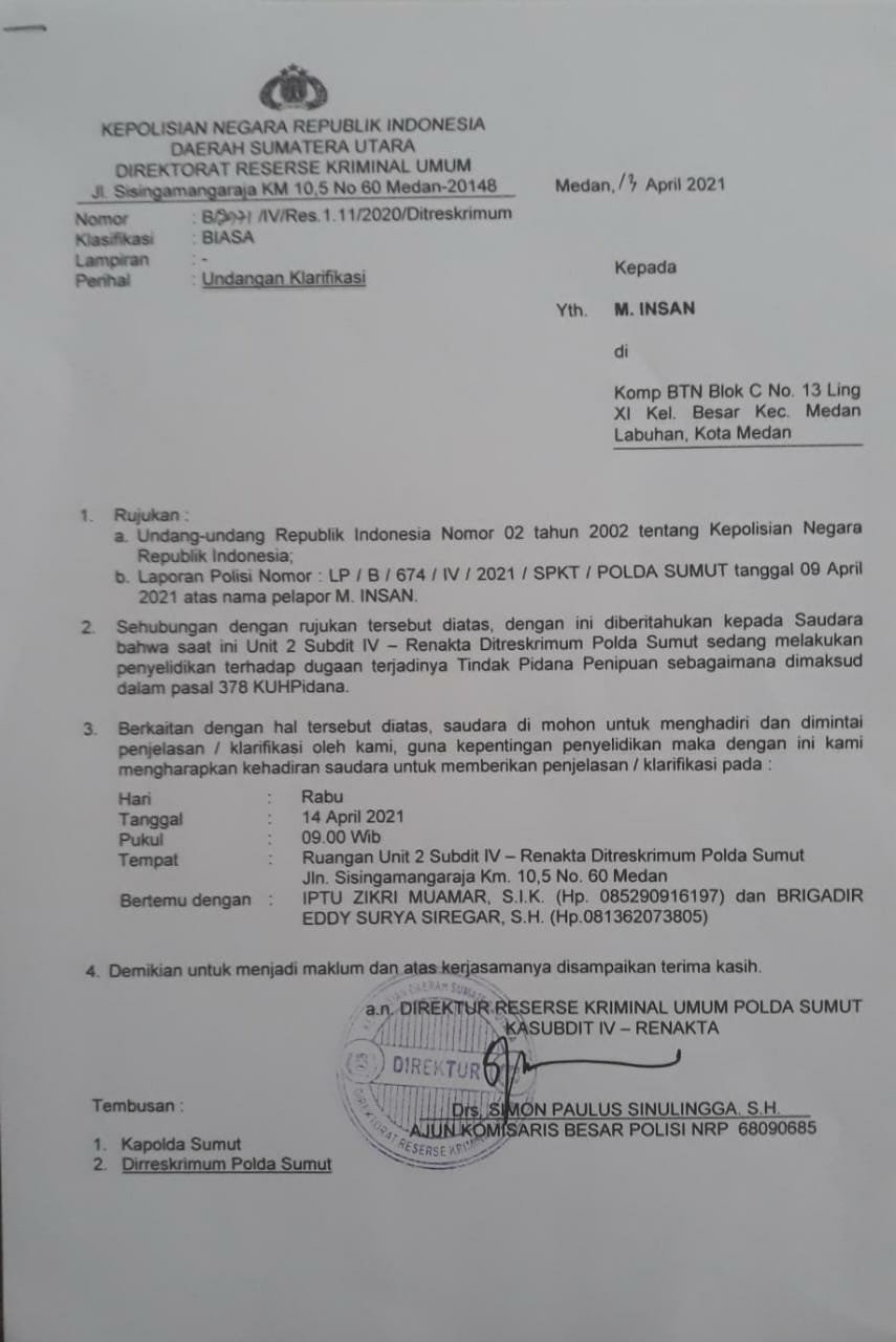 Terkait Dugaan Penipuan Penjualan Lahan, Notaris 