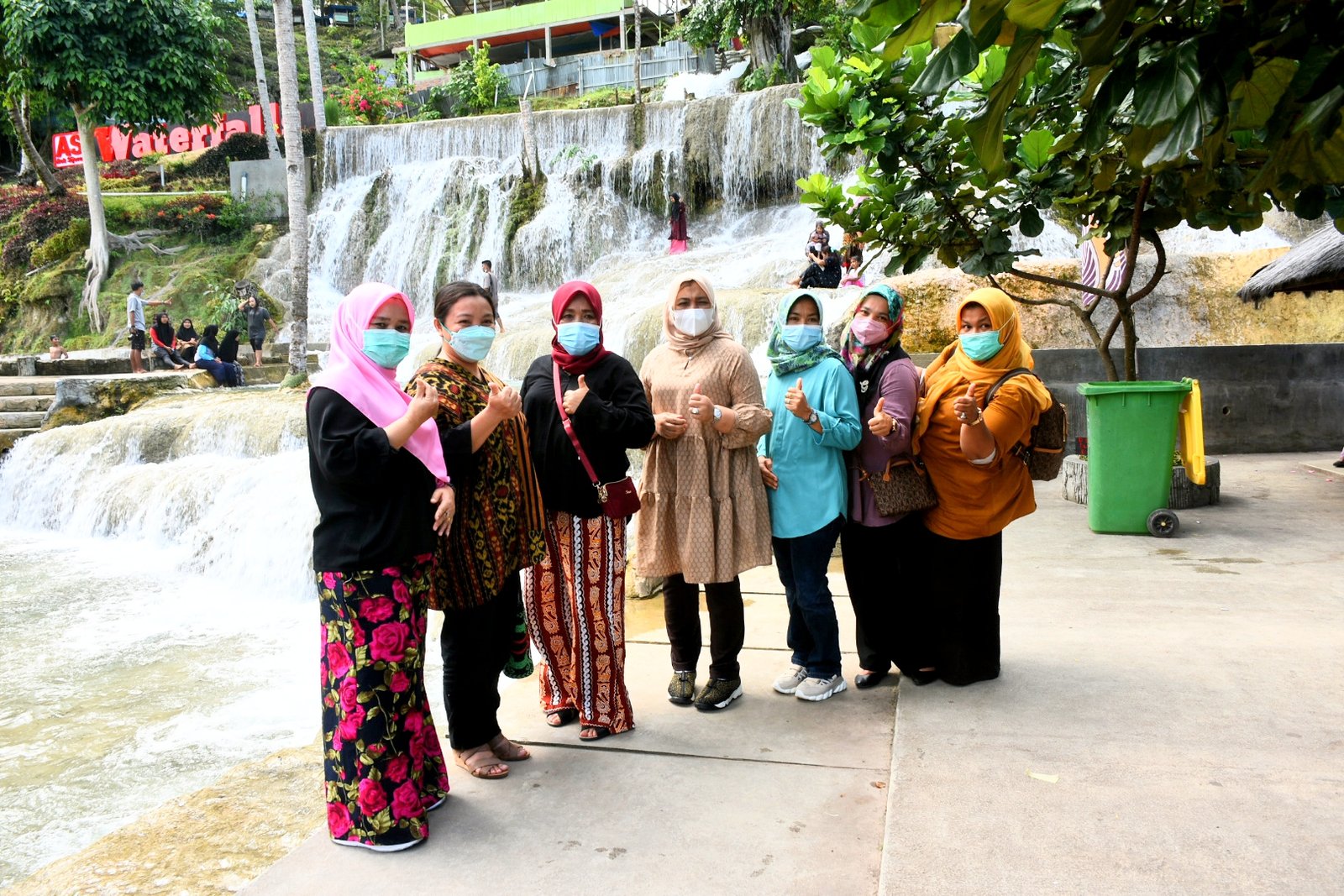 Kunjungi Tempat Wisata Aek Sijornih,  Nawal Lubis Pastikan Protokol Kesehatan Diterapkan