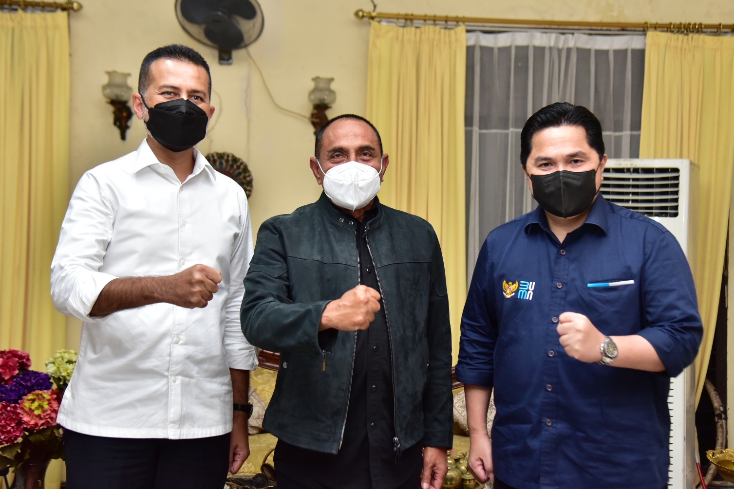 Makan Malam Bersama,  Erick Thohir, Edy Rahmayadi dan  Musa Rajekshah Bahas Potensi Sumut