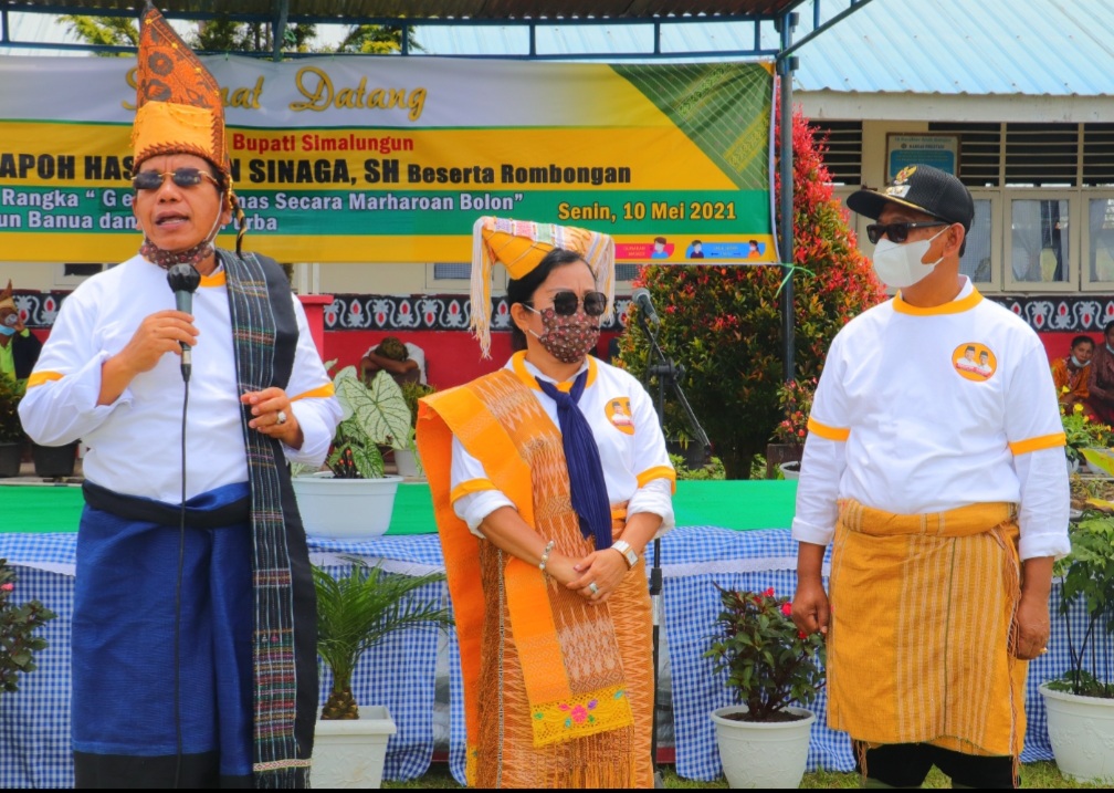 Bupati dan Wakil Bupati Simalungun : Ajak Masyarakat Gotong Royong Bangun Infrastruktur Jalan