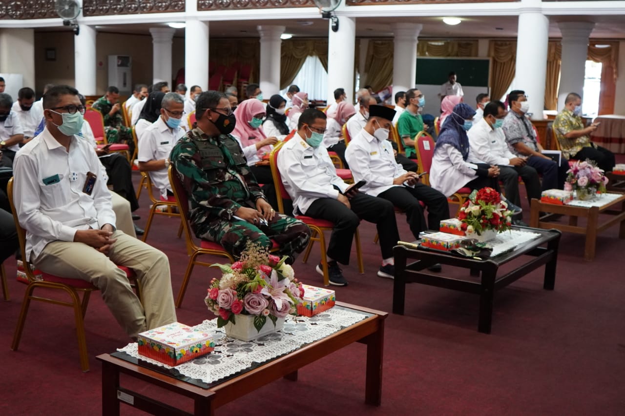 Dandim 0306/50 Kota dan Wabup Kabupaten 50 Kota Hadiri Rakornis TMMD Ke 111 Di Kantor Gubernur Sumbar