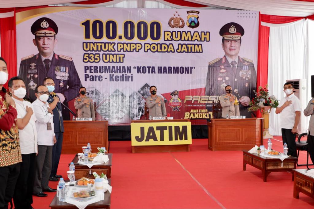 Kapolda Jatim Ikuti Zoom Meeting Peresmian PNPP di Polres Kediri Kota Yang Diresmikan Langsung Oleh Kapolri