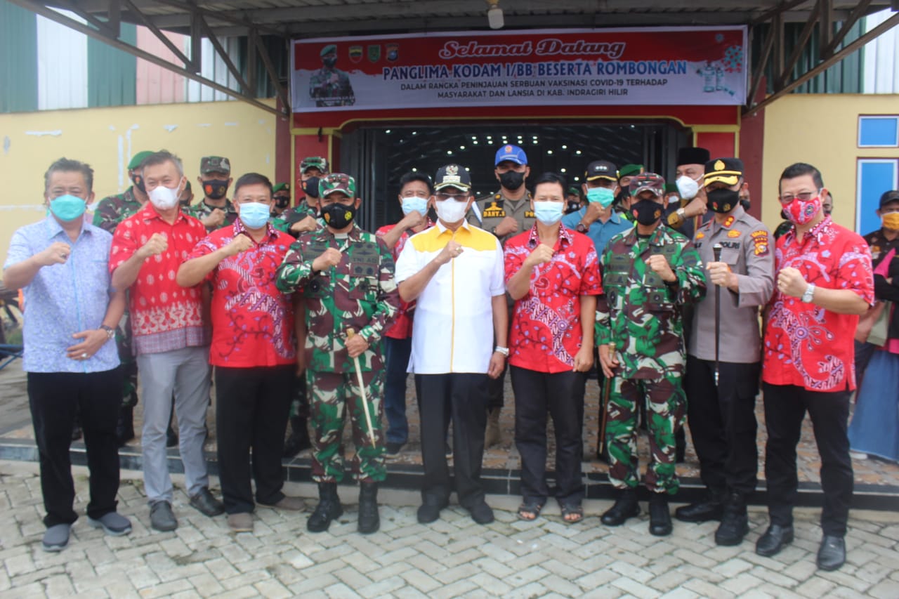 Pangdam I/BB Apresiasi Fokopimda Inhil Gelar Serbuan Vaksinasi