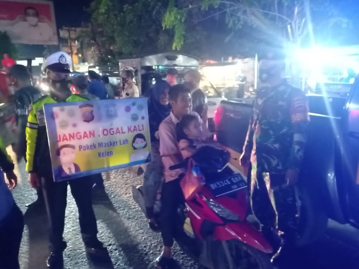 Giat Patroli Gabungan Pemko Tanjung Balai dan TNI - Polri Seser 4 Titik Ops Yustisi