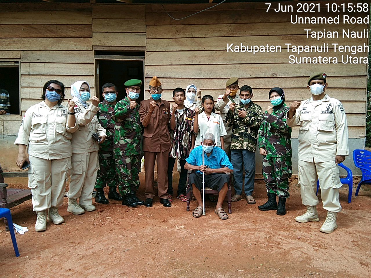 Menjalin Silaturahmi, Bakaldam I/BB Beri dan Santuni Veteran di Kab. Tapteng