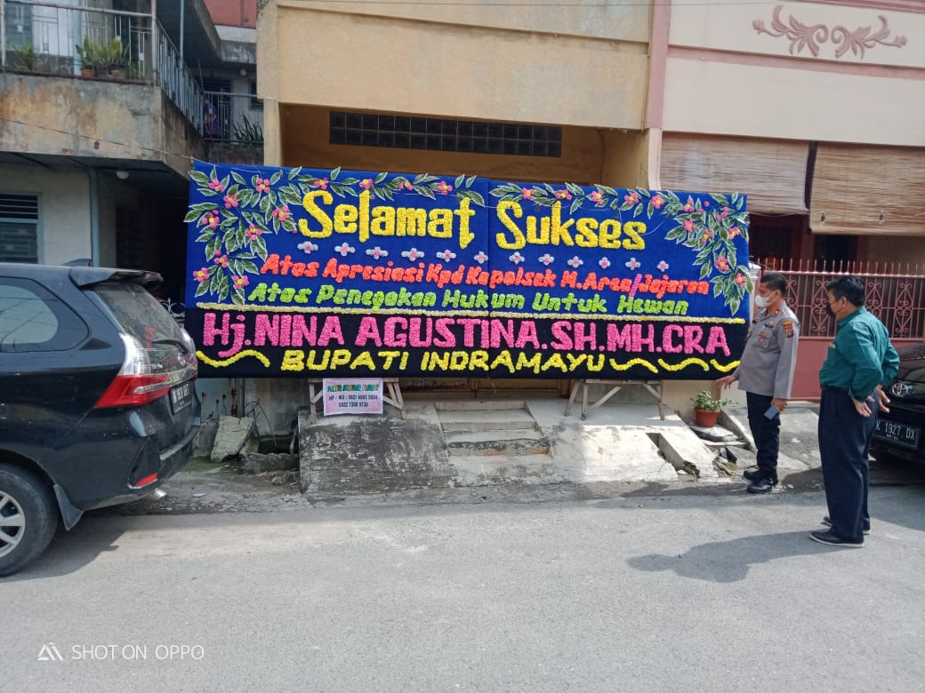 Polsek Medan Area Dibanjiri Papan Bunga, Pecinta Hewan Peliharaan Ucapkan Terima Kasih Pada Kepolisian