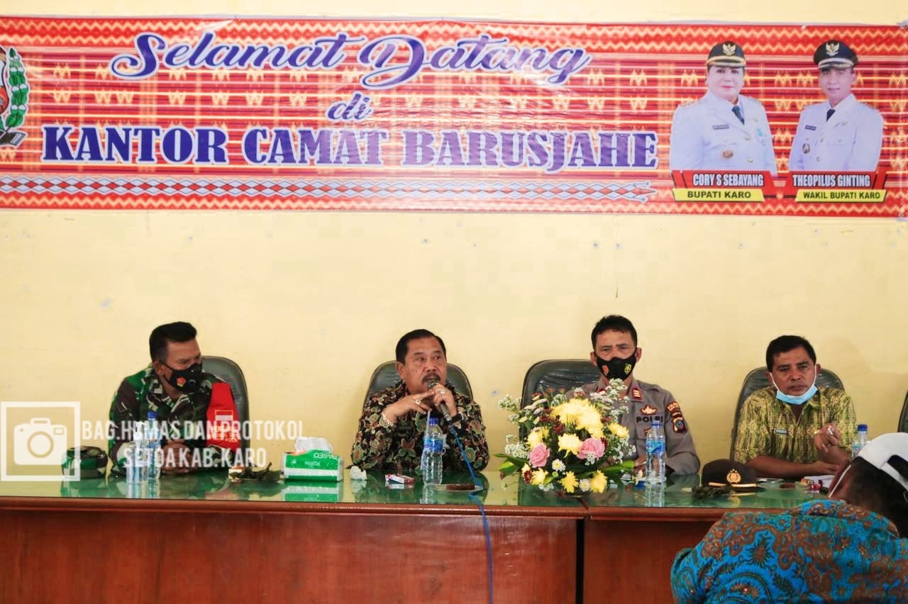 SEKDAKAB.KARO MENGHADIRI RAPAT KOORDINASI PIMPINAN KECAMATAN BARUSJAHE