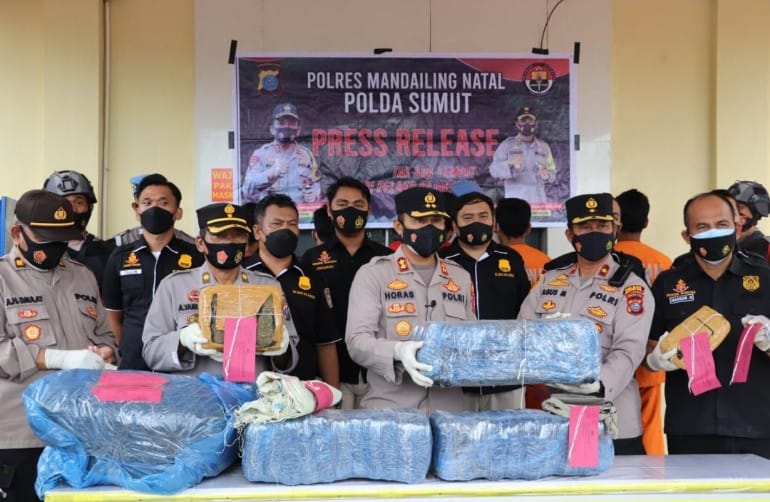 Polres Madina Kembali Gagalkan Peredaran Narkoba Antar Provinsi