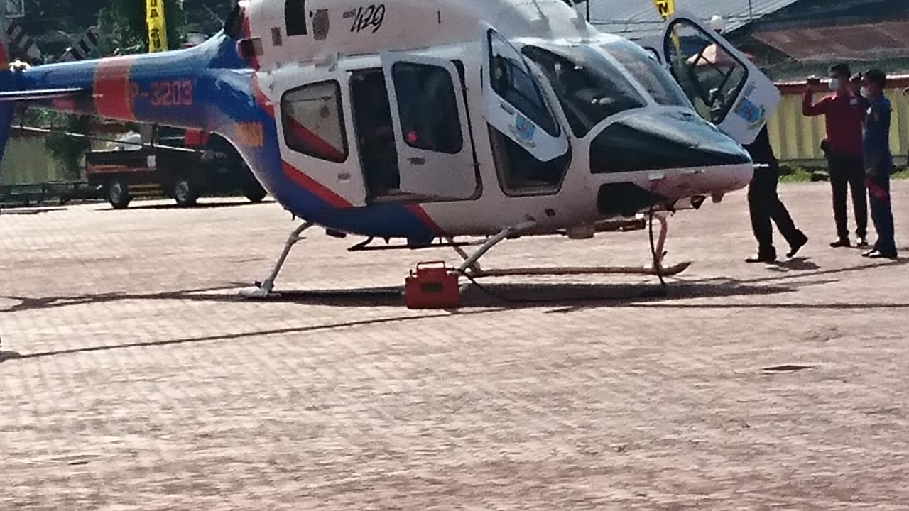 Naik Hely, Kapolda Sumut dan Pangdam I/BB Berangkat ke Polres Pematangsiantar
