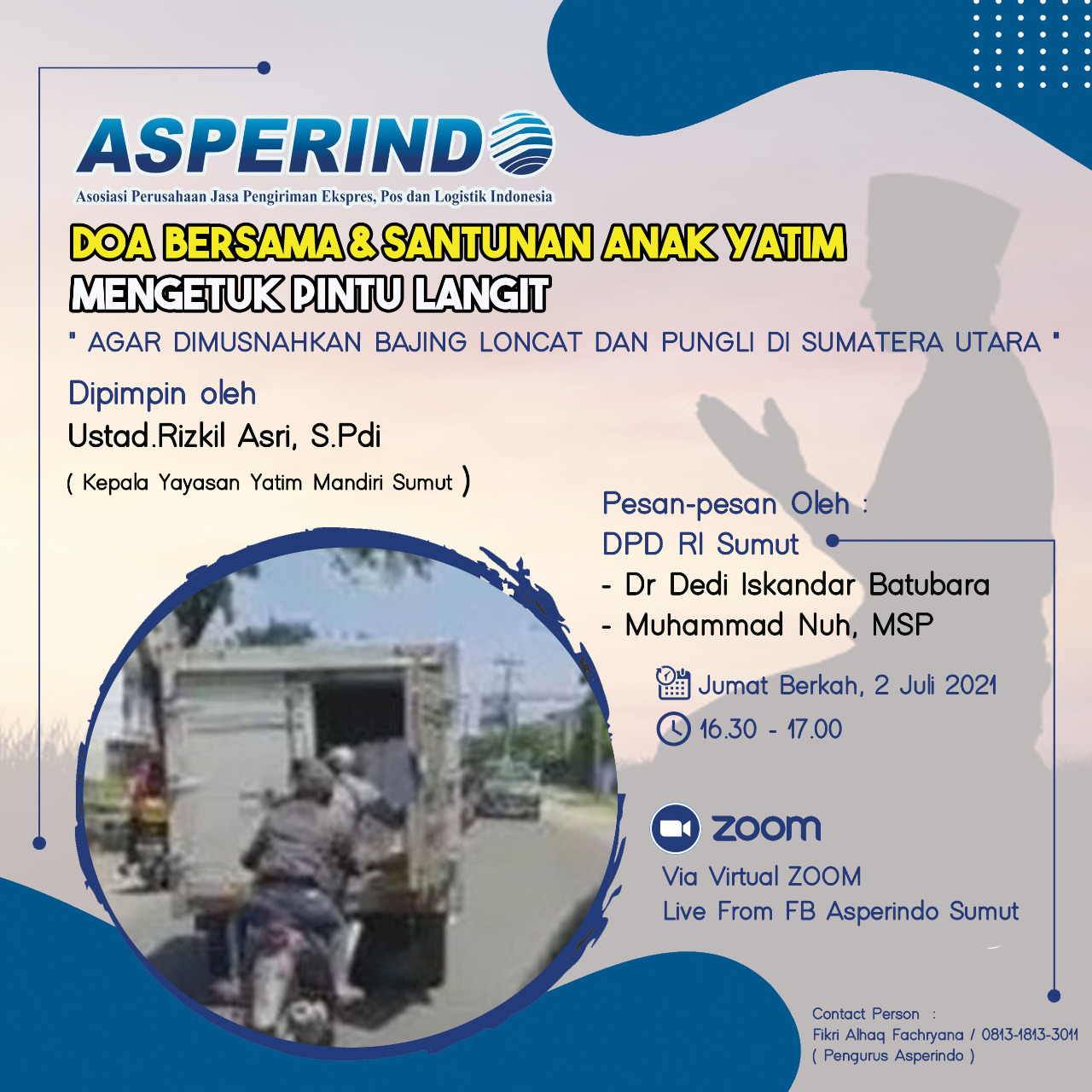 Maraknya Bajing Loncat dan Premanisme, Asperindo Sumut  Gelar Doa Bersama dan Santunan Anak Yatim