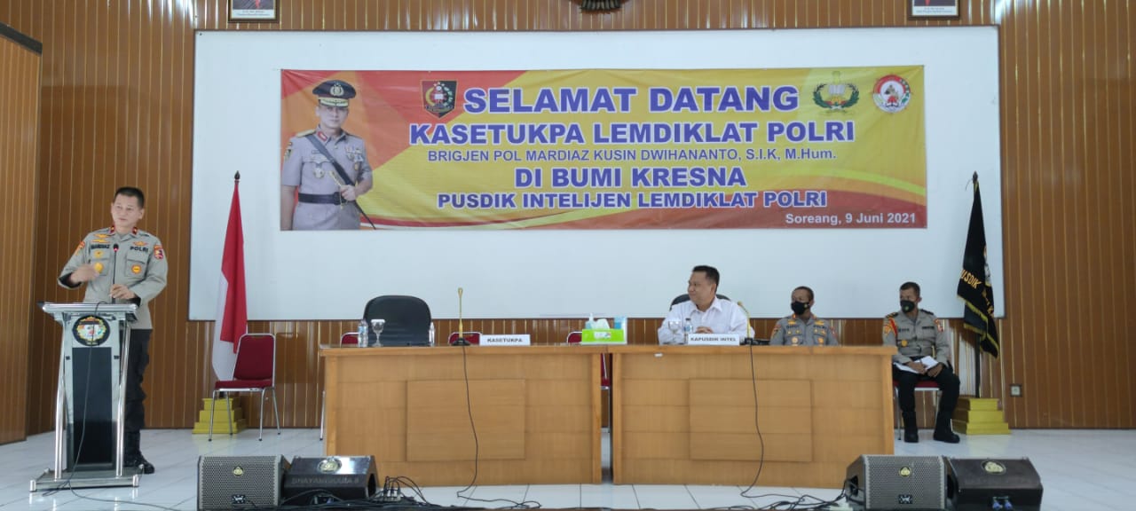 Kasetukpa Polri Kunker ke Pusdik Intel dalam Rangka Supervisi Pendidik SIP TA 2021