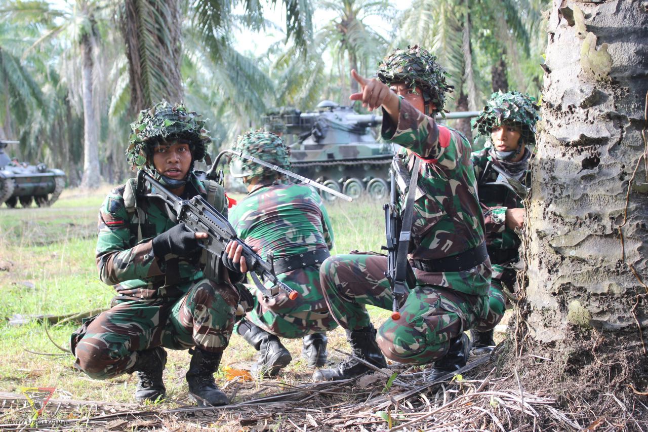 Yonkav 6/NK menggelar Latihan Taktis Tingkat Pleton