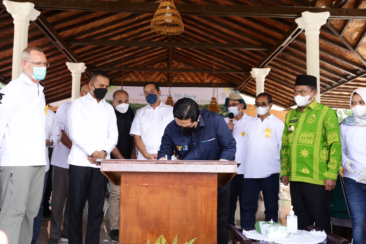 Resmikan Kebun Toga Socfindo,  Menteri BUMN: Bisa Dikembangkan  di Pekarangan Rumah Warga Sumut