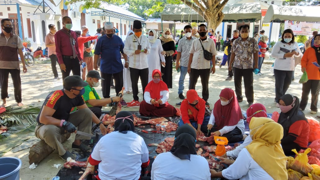 Dinas Pendidikan Sergai Sembelih 36 Ekor Hewan Qurban
