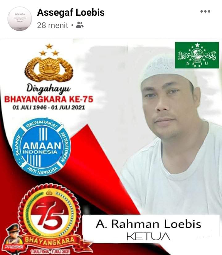 Ketua AMAAN : HUT ke 431 Kota Medan - HUT Bhayangkara ke 75,Pemberantasan Narkoba Harus Jadi Prioritas