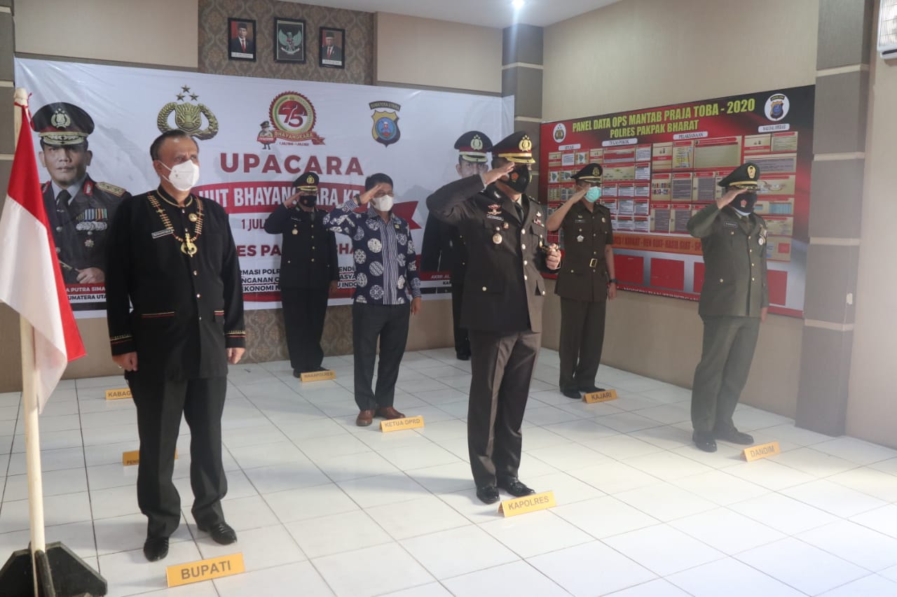 Dirgahayu HUT Bhayangkara ke-75 di Polres Pakpak Bharat