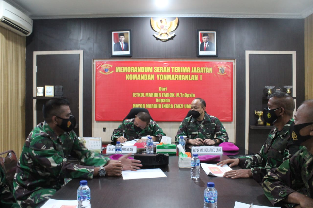Memorandum Serah Terima Jabatan Danyonmarhanlan I Belawan