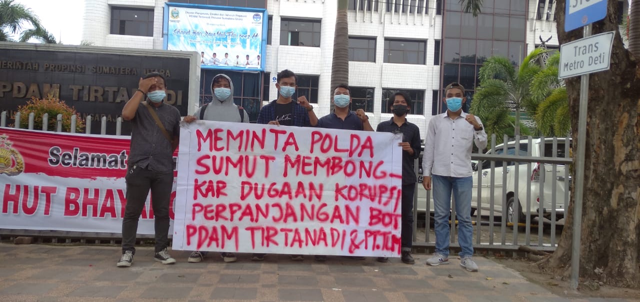 KM3 Sumut Demo Desak Polisi Lanjutkan Penyelidikan Dugaan Korupsi BOT PDAM Dengan PT. TLM