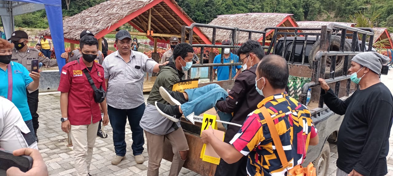 Rekontruksi Pembunuhan Ketua Permata GBKP Sukanalu, 27 Adegan Diperagakan Polres Tanah Karo