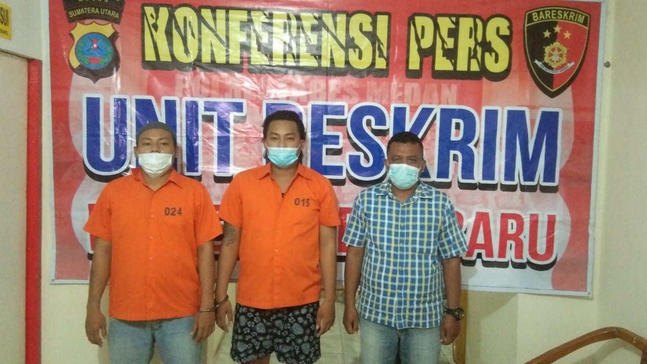Dua Pelaku Penganiayaan Anggota Polisi Diamankan Polsek Medan Baru