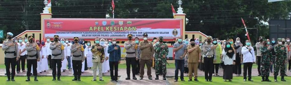 Bupati Hadir dalam Apel Kesiapan Penambahan Vaksin di Mapolres LabuhanbatuÂ 