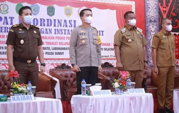 Forkopimda Labuhanbatu Rakor Penanganan Covid-19 dan Penerapan PPKM