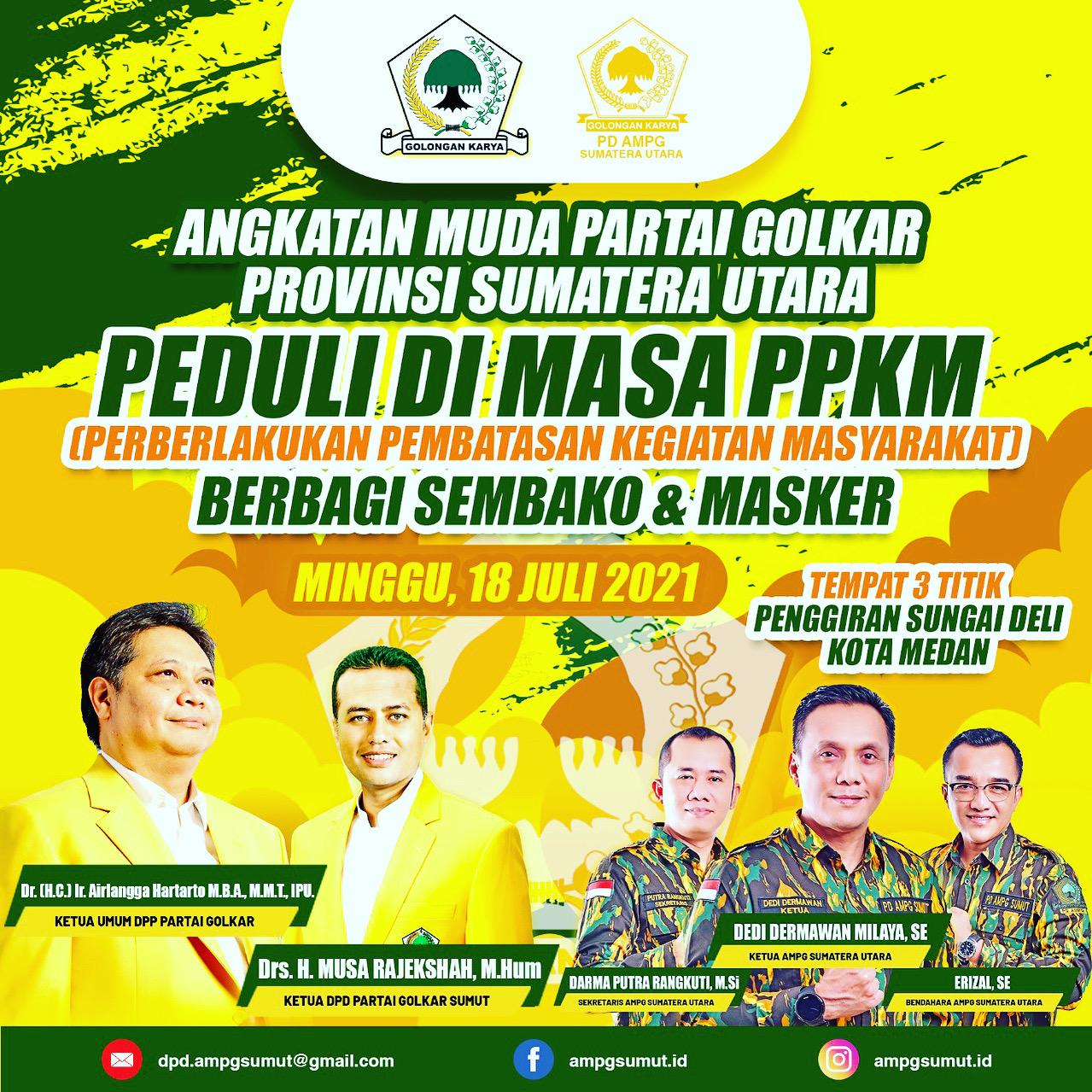 Peduli PPKM Darurat Akibat Covid 19, AMPG Sumut Turun Tangan Ringankan Beban Masyarakat