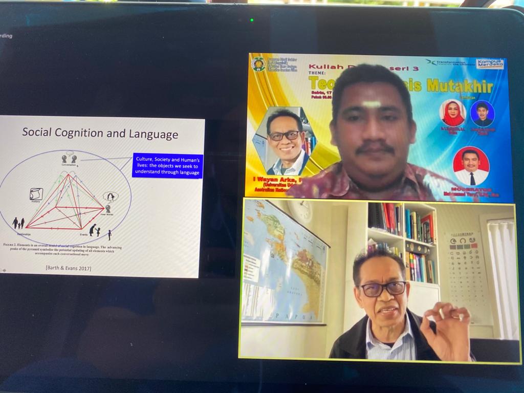Kuliah Daring Prodi S3 Linguistik USU Hadirkan Pakar Sintaksis Australian National University