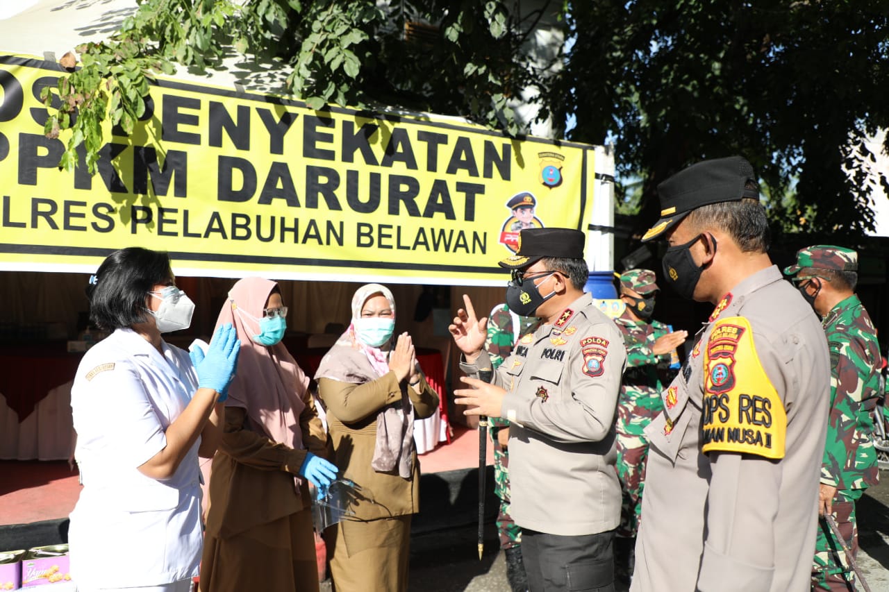 Pantau Pos Penyekatan PPKM Darurat, Kapoldasu dan Pangdam I/BB Pastikan Mobilitas Menurun