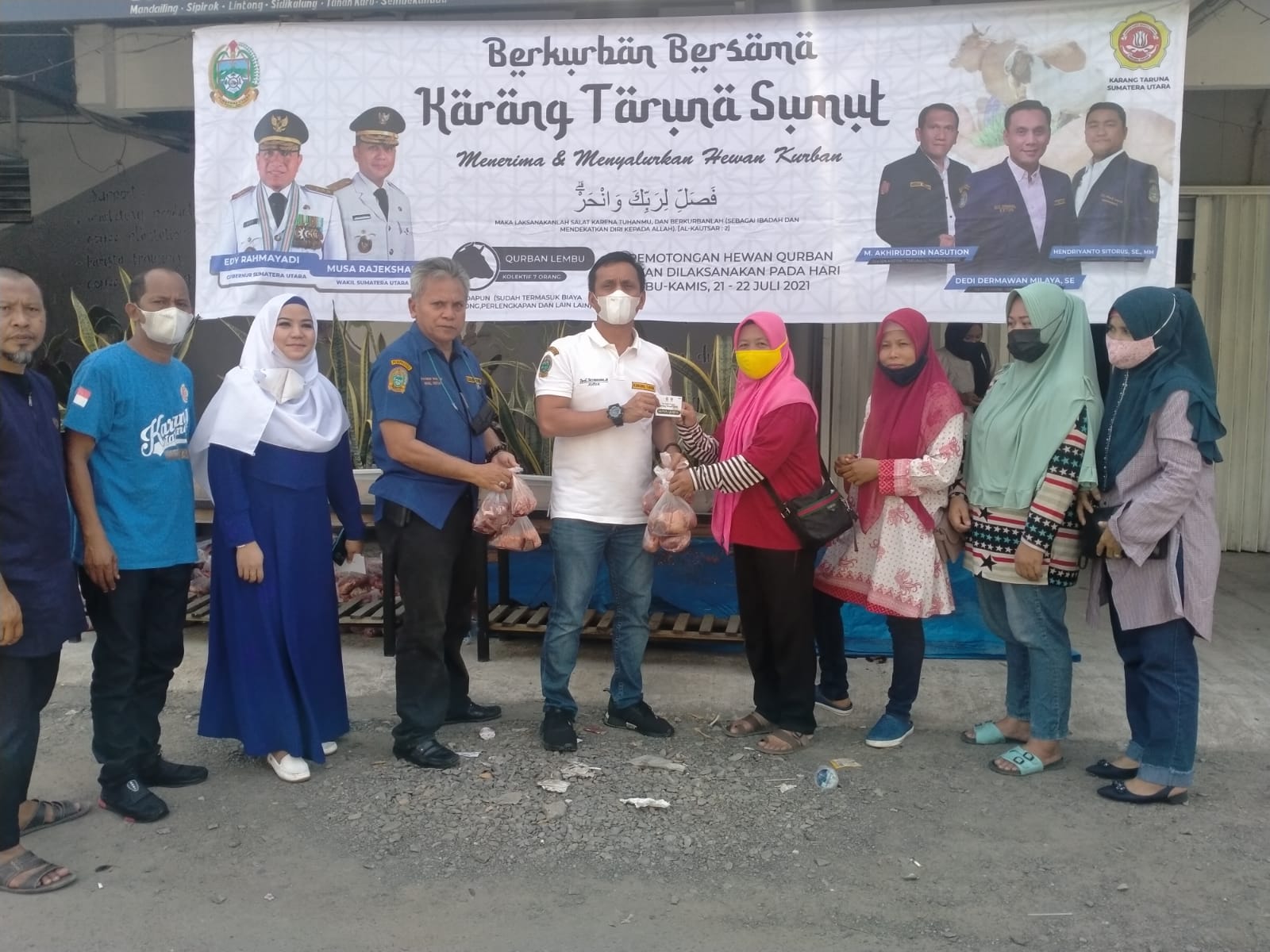 Karang Taruna Sumut Melaksanakan Qurban,Â  Dedi : Bentuk Kepedulian Terhadap Sesama