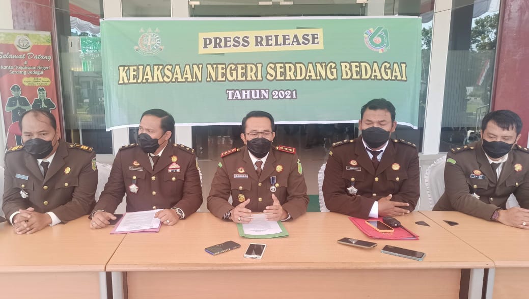 Di HUT Adhyaksa ke 61 tahun 2021, Kejari Sergai Beberkan Sejumlah Penanganan Kasus Tindak Pidana Korupsi dan Lainnya