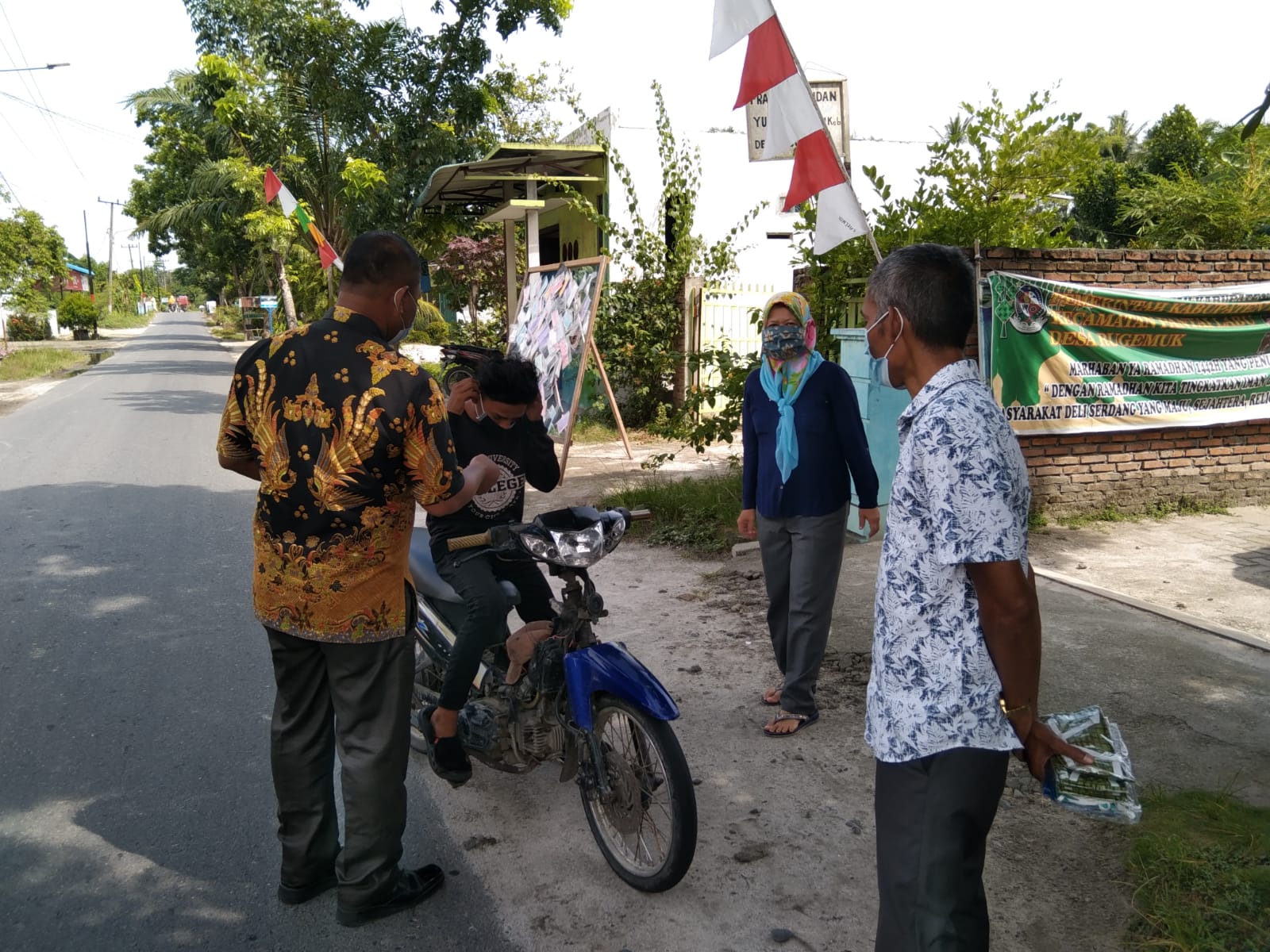 Pengguna jalan di Pantai labu masih Banyak tak Pakai masker