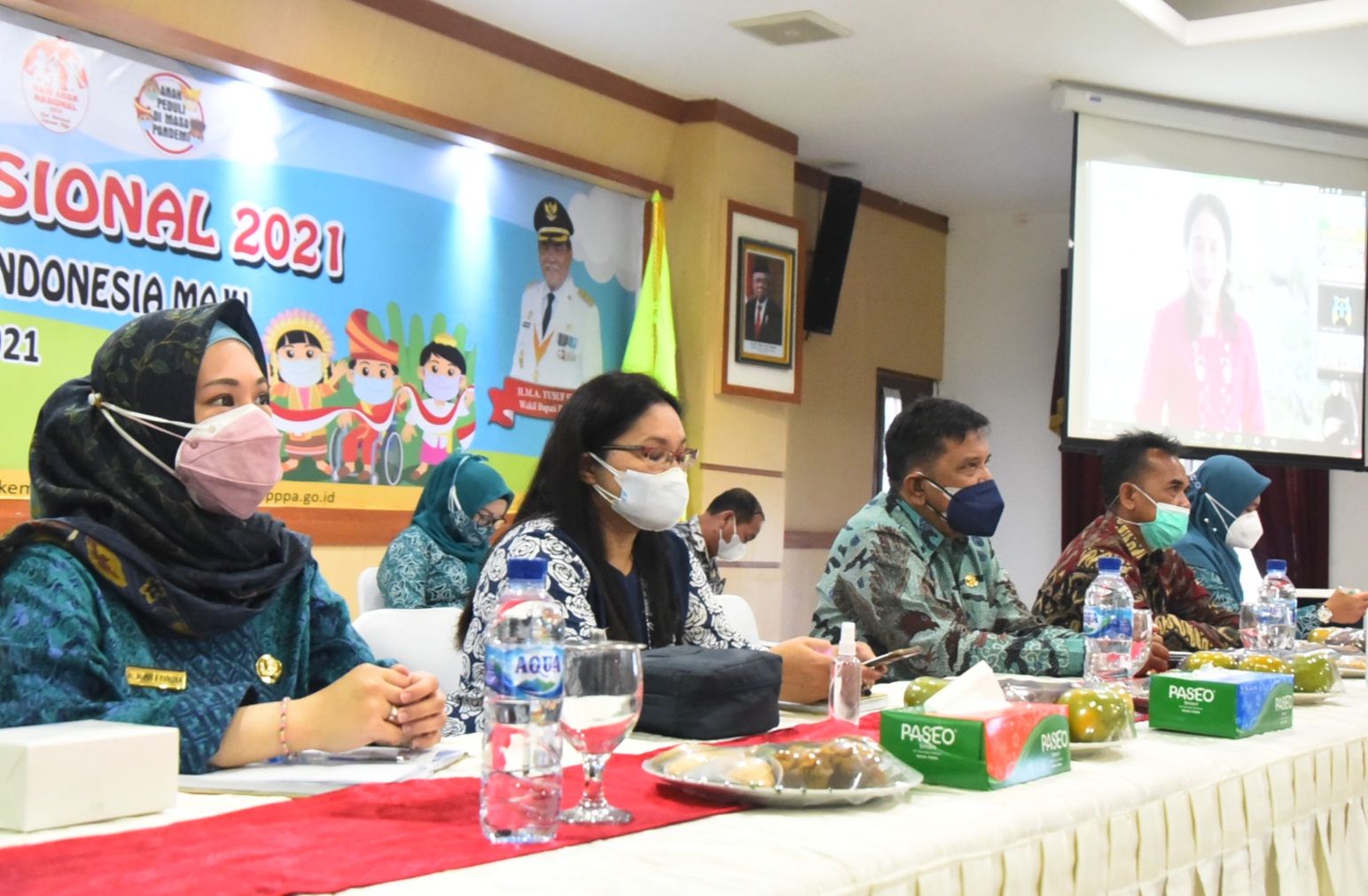 Bupati Deli Serdang Hadiri Puncak Peringatan Hari Anak Nasional Tahun 2021 Secara Virtual.