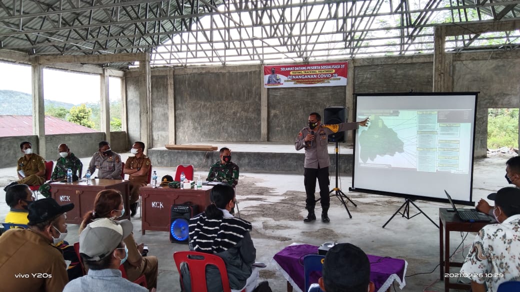 Kapolres Pakpak Bharat dan Dandim 0206/Dair Sosialisasi Langsung 3T dan 5M