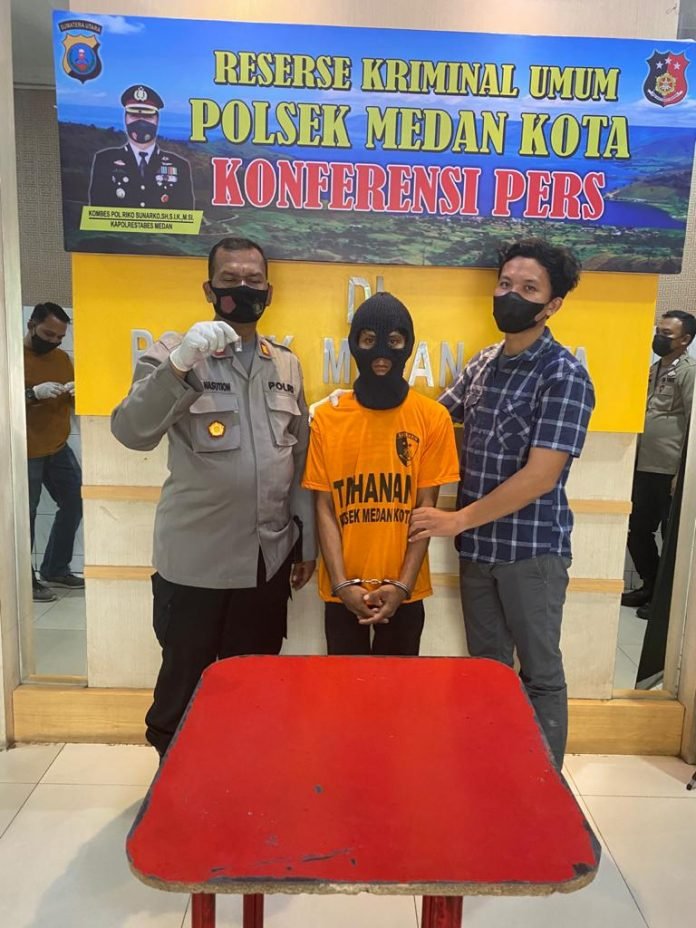 Polsek Medan Kota Ringkus SI Warga Bromo Miliki Shabu Paket Cepek