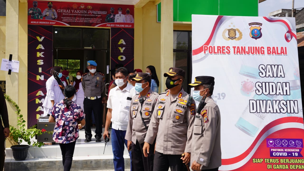 Polres Tanjung Balai Sediakan Geray Vaksinasi Presisi
