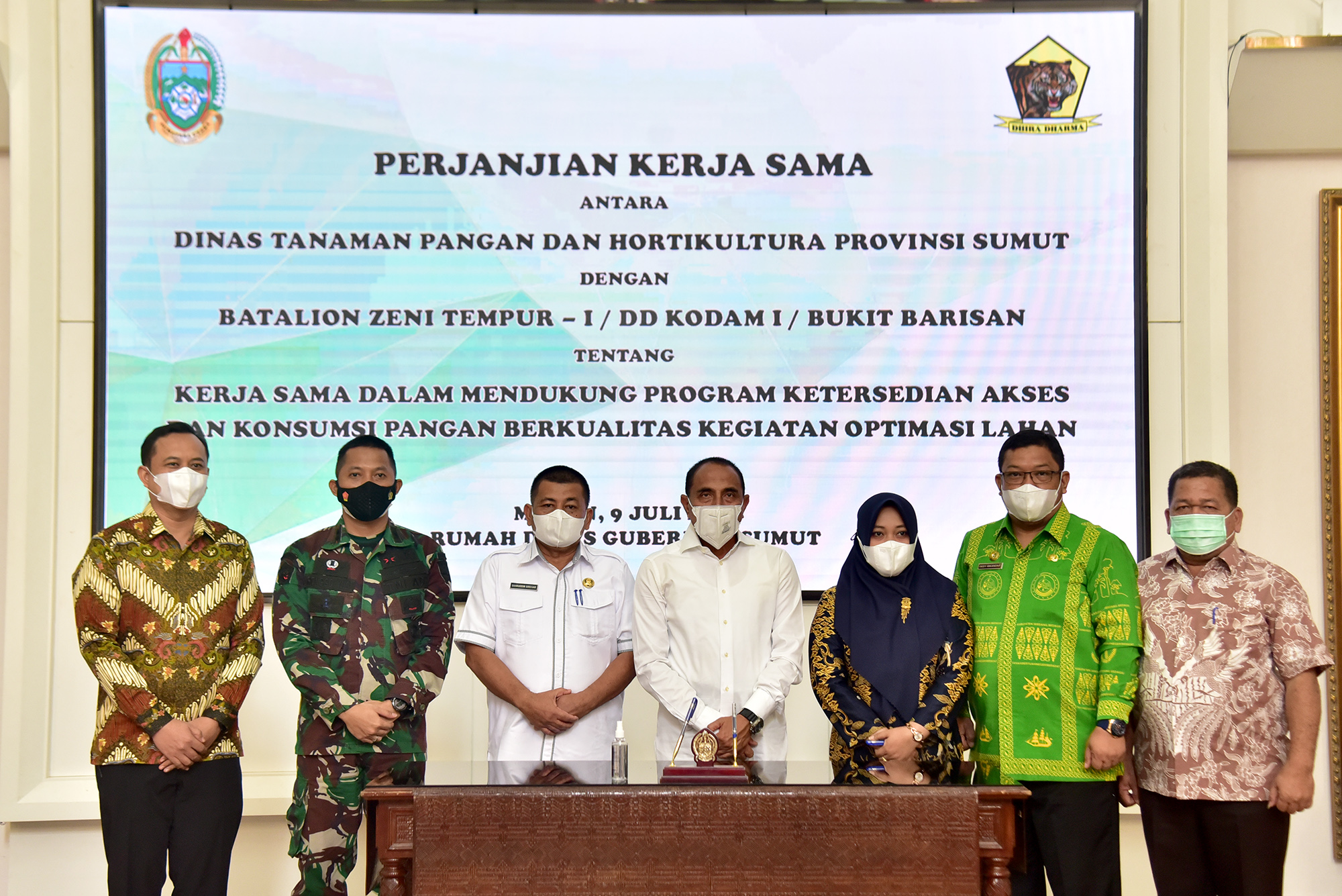 Kerja Sama Optimasi Lahan dengan Yon Zipur-1/DD,  Gubernur Edy Rahmayadi Berharap  Semakin Banyak Lahan Produktif di Sumut