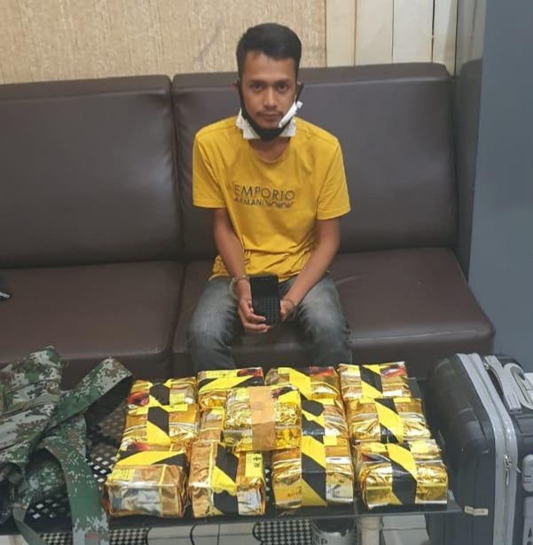 Poldasu Tangkap kurir Narkoba MA dari Aceh, Bawa Sabu Seberat 13 Kg