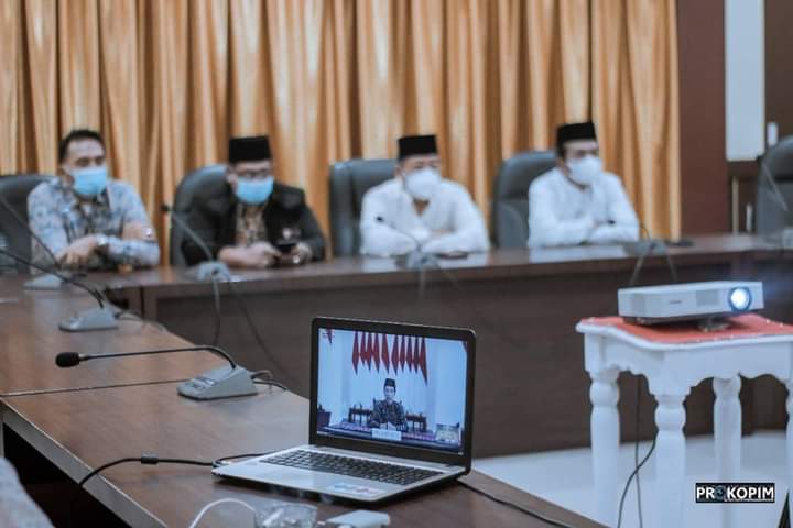 Wakil Walikota Arwin ikuti Zikir dan Doâ€™a Kebangsaan 76 Tahun indonesia Merdeka secara virtual