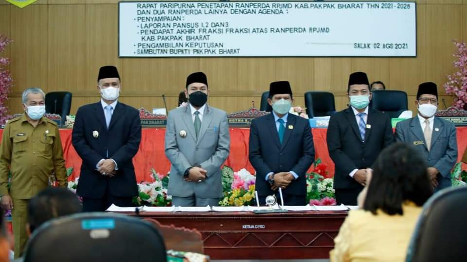 Sidang Paripurna DPRD Pakpak Bharat Tentang RPJMD 2021- 2026 Disahkan