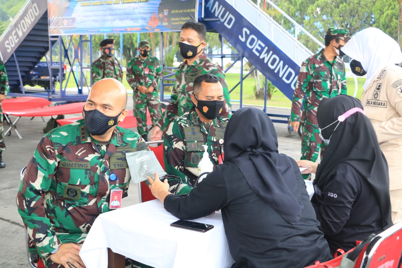Hari Bakti TNI AU ke 74, TNI AU Wilyah Medan Melaksanakan Donor Darah