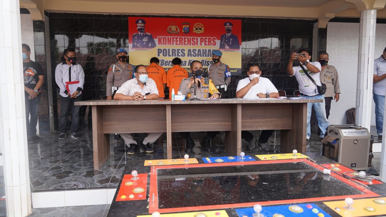Polres Asahan berhasil Ungkap Dua Kasus Judi  Resahkan Warga Asahan