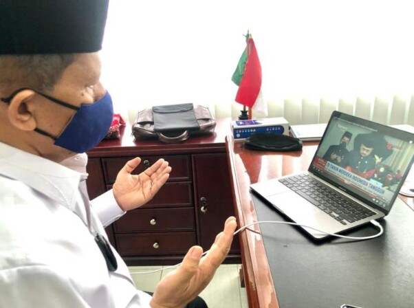 Rektor UIN Sumut Ikuti Upacara HUT Ke-76 RI Secara Virtual