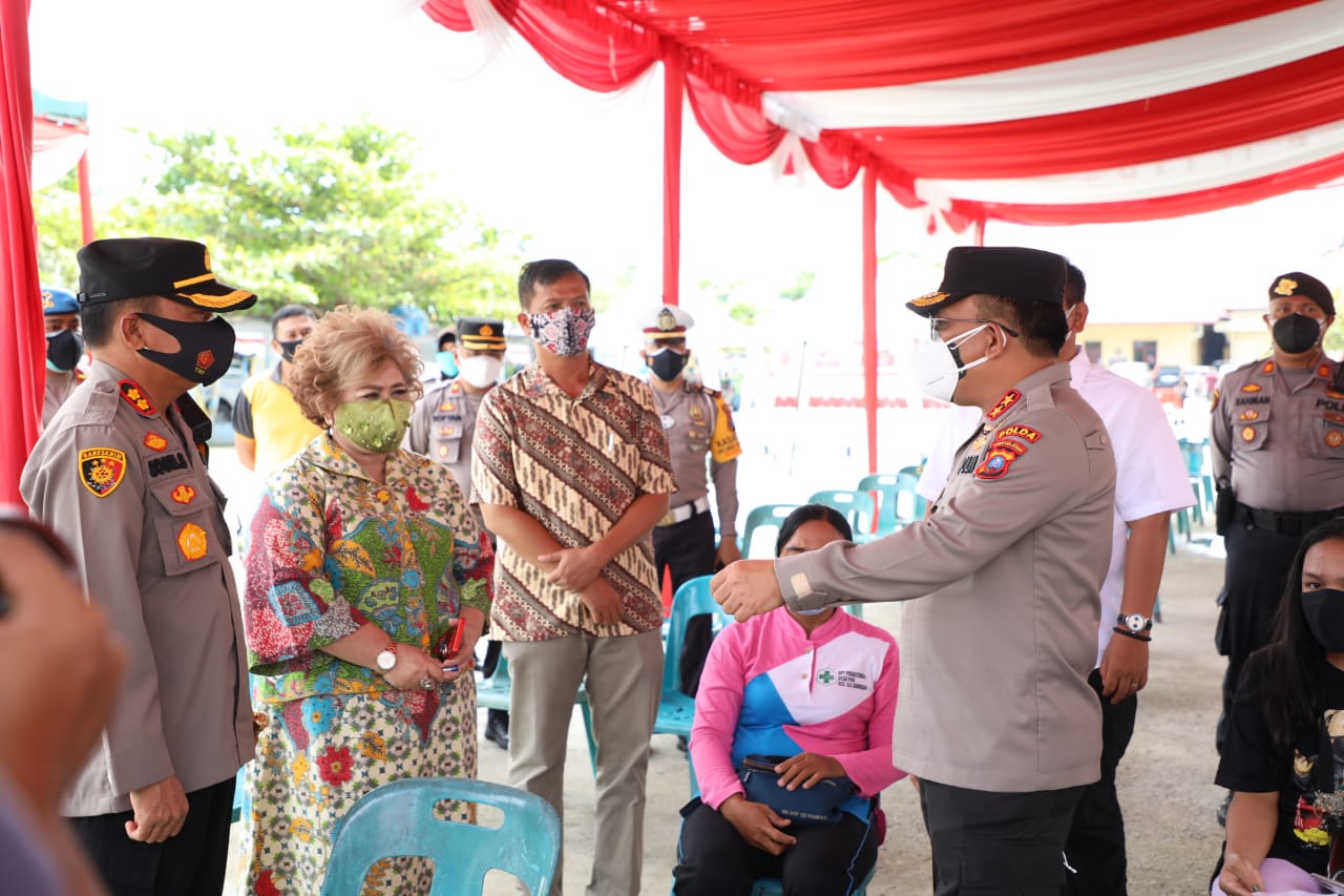 Kapolda Sumut Harapkan Polres dan Pemkab Sergai Percepat Vaksinasi Tahap II