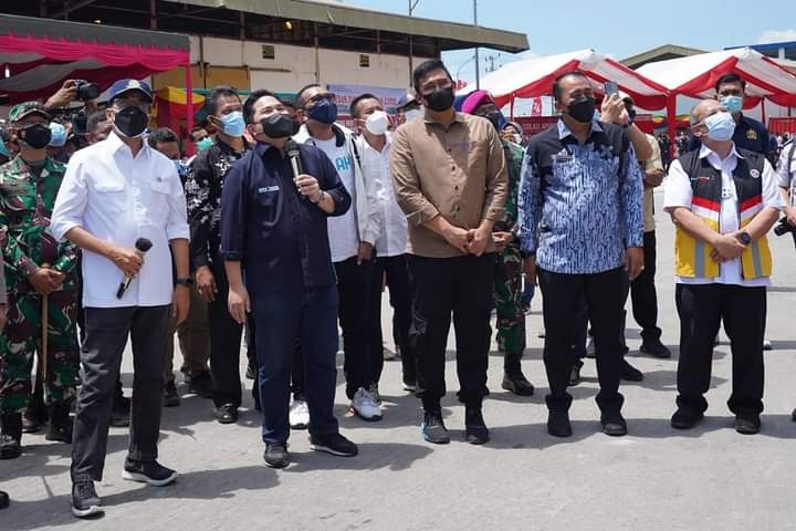 WALIKOTA DAN WAKIL WALIKOTA MEDAN SAMBUT KEDATANGAN MENEG BUMN DAN MENHUB, INI KATANYA