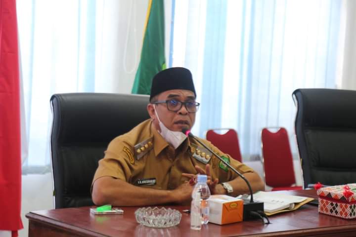 Bupati Mandailing Natal Pimpin Rapat Perkembangan Penanganan Covid-19