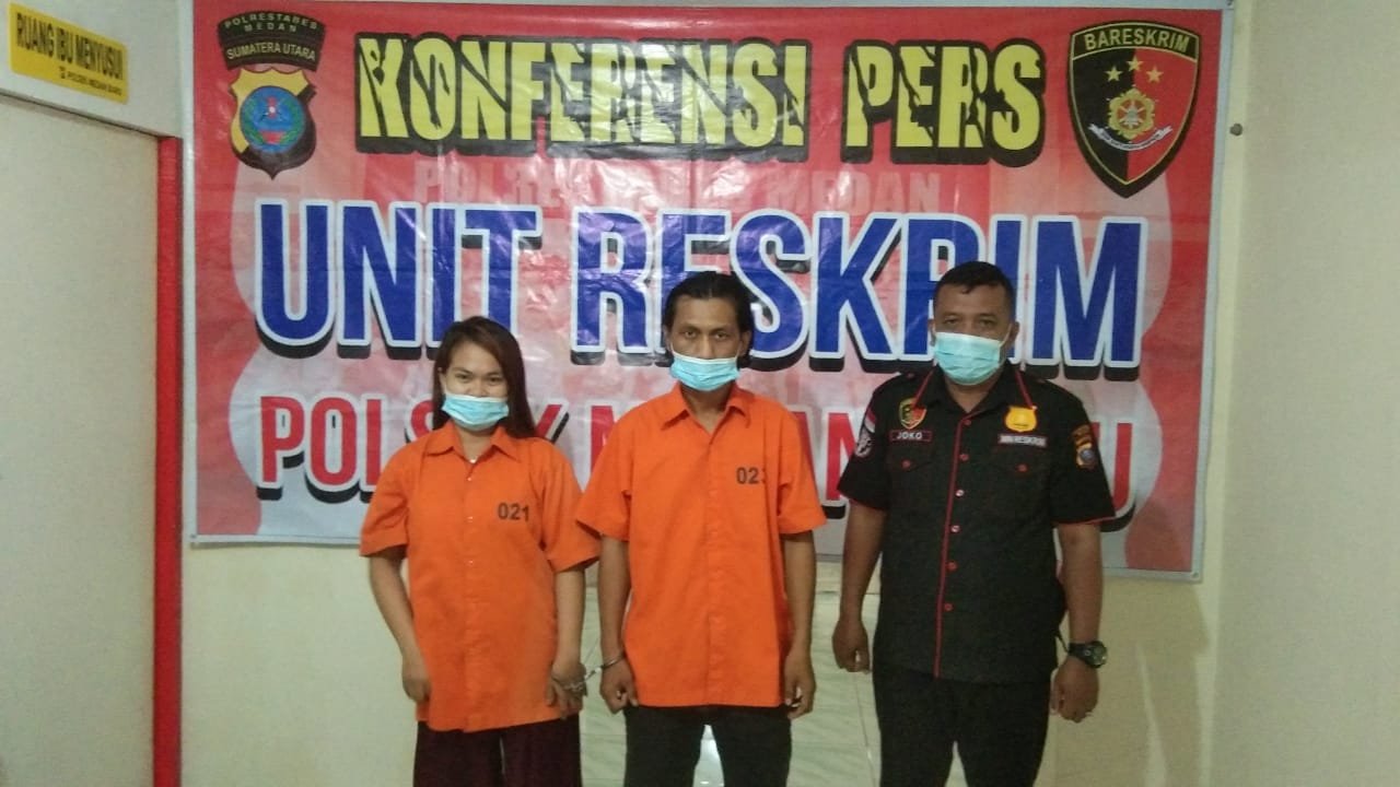 Terciduk Bawa Shabu, Sepasang Pria dan Wanita Diamankan Polsek Medan Baru
