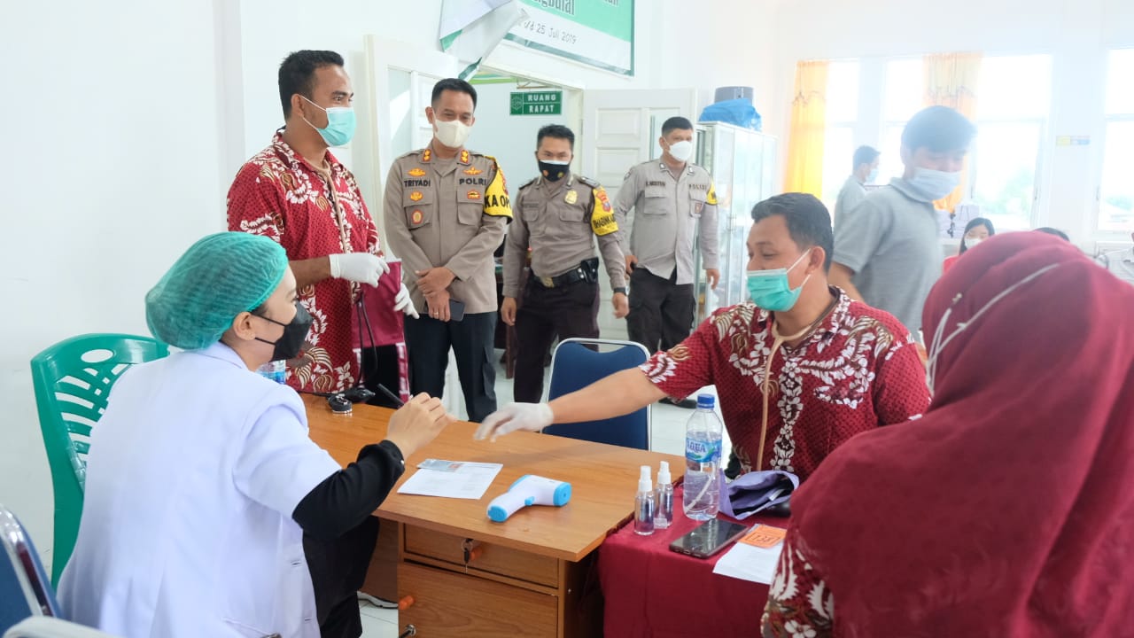 Kapolres Tanjung Balai Tinjau Pelaksanaan Vaksinasi Massal Dosis II Bersama Pemko Tanjung Balai