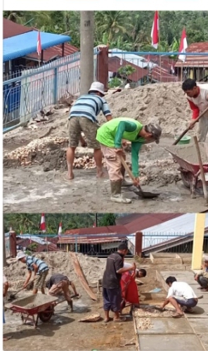 CV.REJEKI MANGARAHON JAYA DIDUGA KERJAKAN PENGECORAN HALAMAN GEREJA GKPPD KUTA BABO TIDAK SESUAI RAB