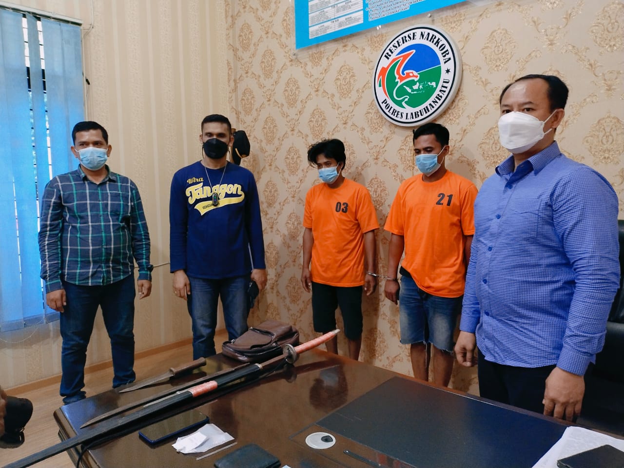 Polres Labuhan Batu dan Polsek Bilah Hilir Tangkap 2 Pengedar Shabu